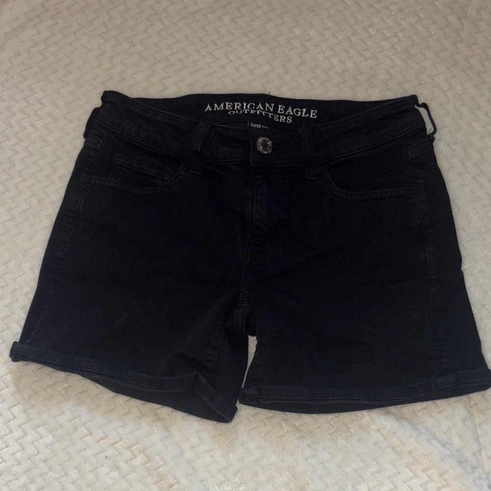 American Eagle Outfitters Black Denim Jean Shorts